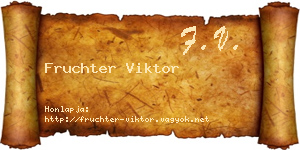 Fruchter Viktor névjegykártya